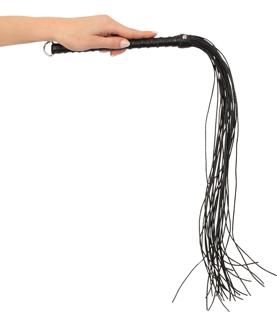 Peitsche „Flogger Cord“ aus Leder, 70 cm