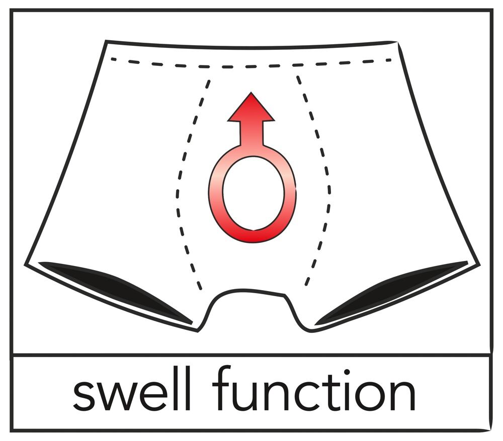 String mit Swellfunktion und aufknöpfbarem Beutel