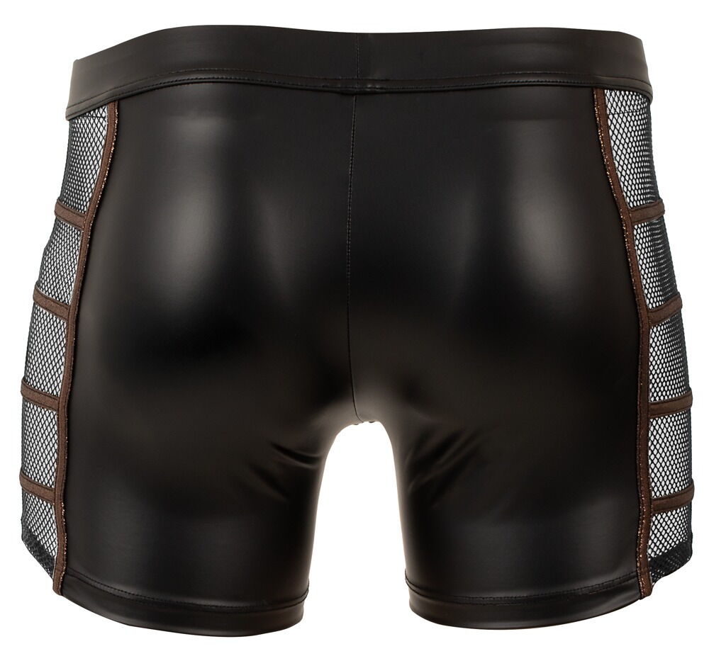 Pants im Wetlook mit Netz-Einsätzen