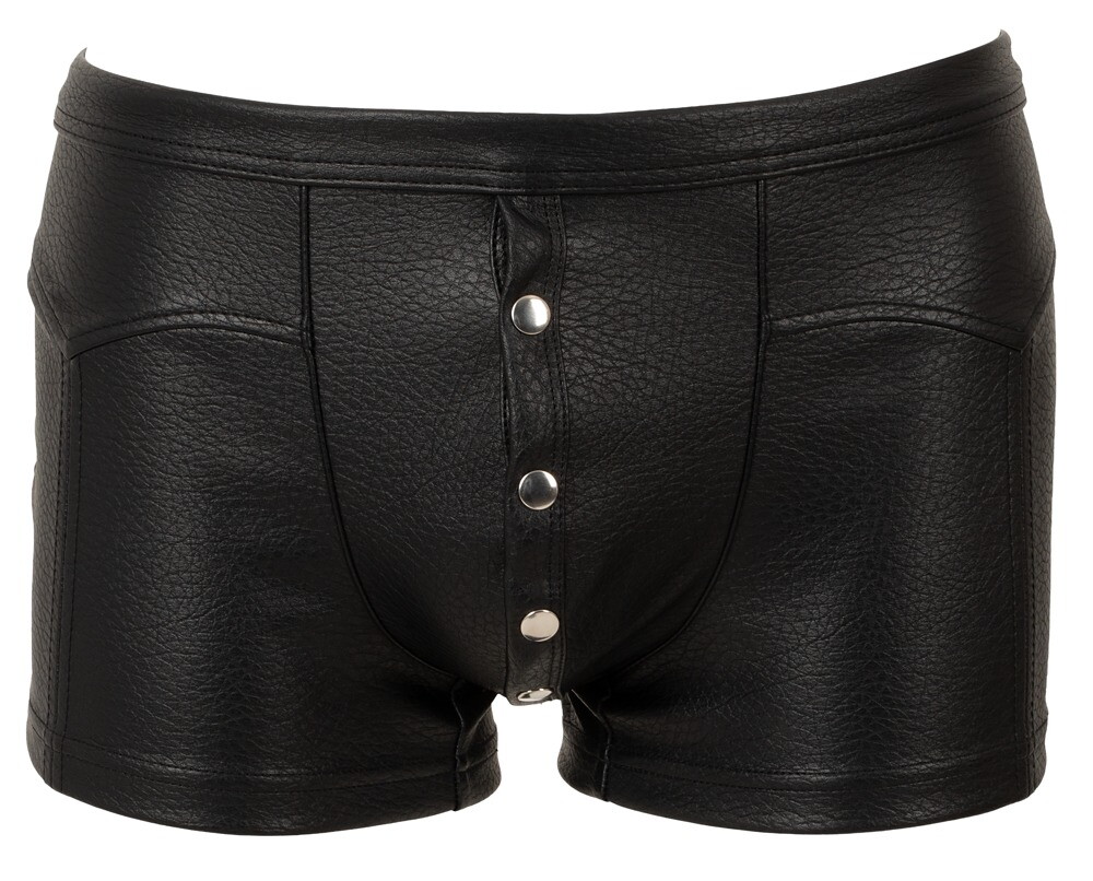 Pants aus stilvollem Lederimitat