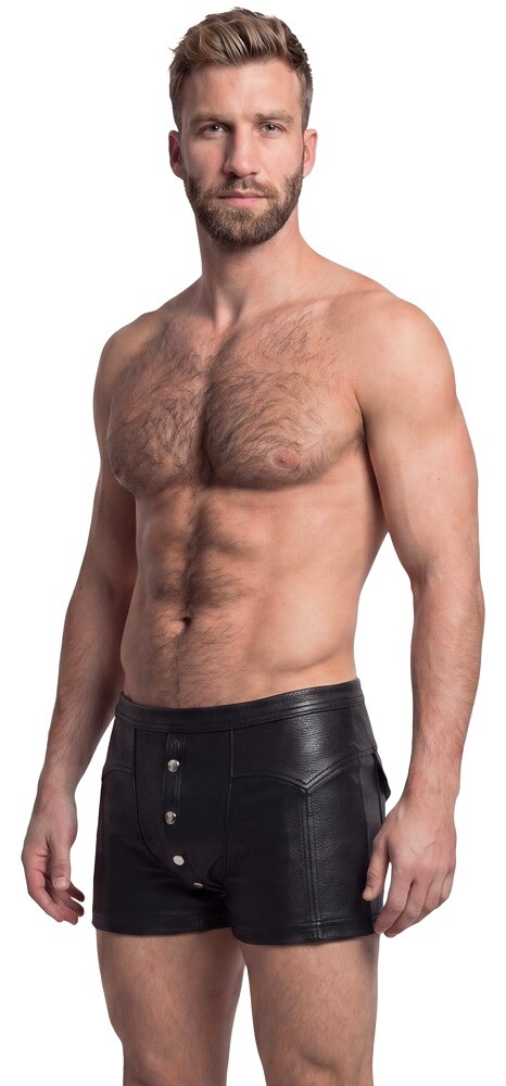 Pants aus stilvollem Lederimitat