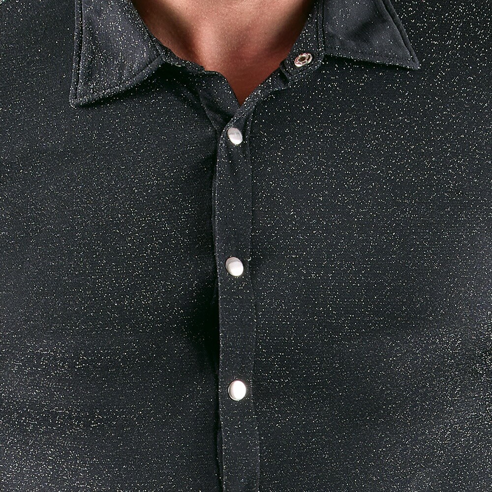 Hemd im schillernden Lurex-Look