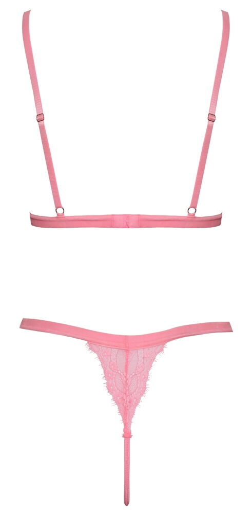 Dessous-Set aus Eyelash-Blütenspitze