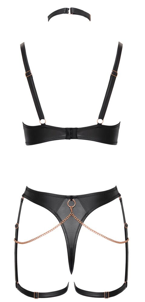 Dessous-Set im Mix aus Netz und Mattlook