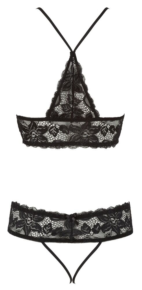 Bralette plus String ouvert