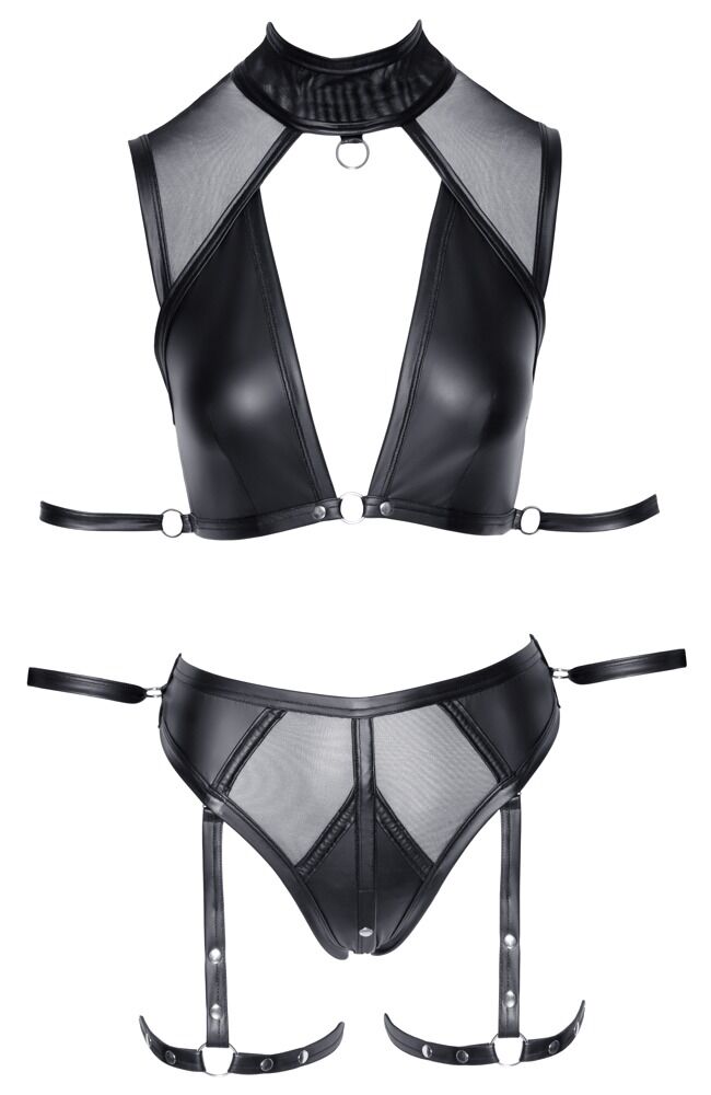 Top plus Slip mit Schenkel-Harnesses (abnehmbar)