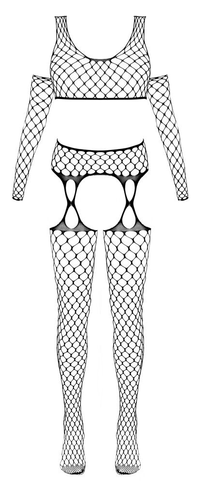 3-teiliges Dessous-Set aus Netz