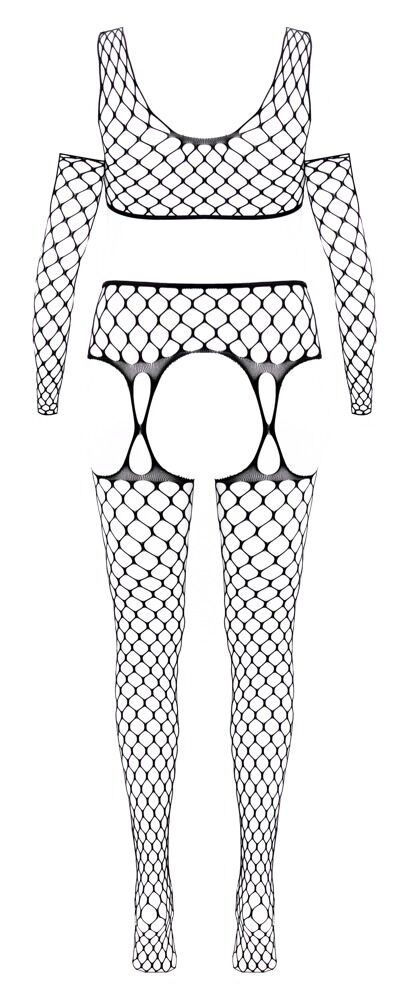 3-teiliges Dessous-Set aus Netz