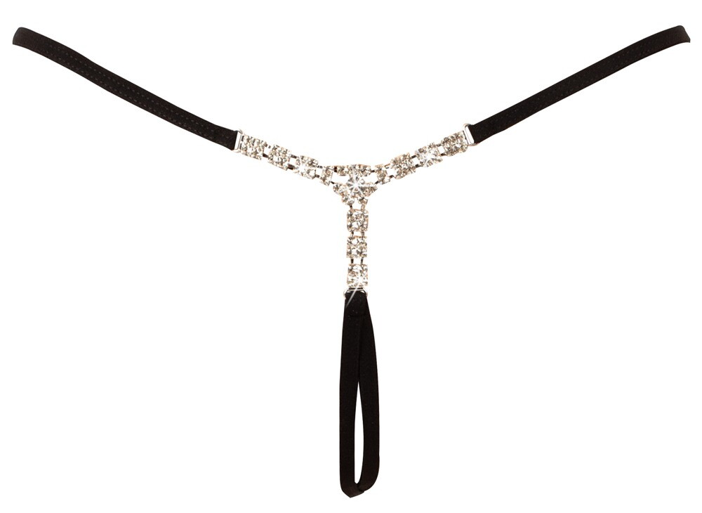 Ouvert-String mit Strassschmuck