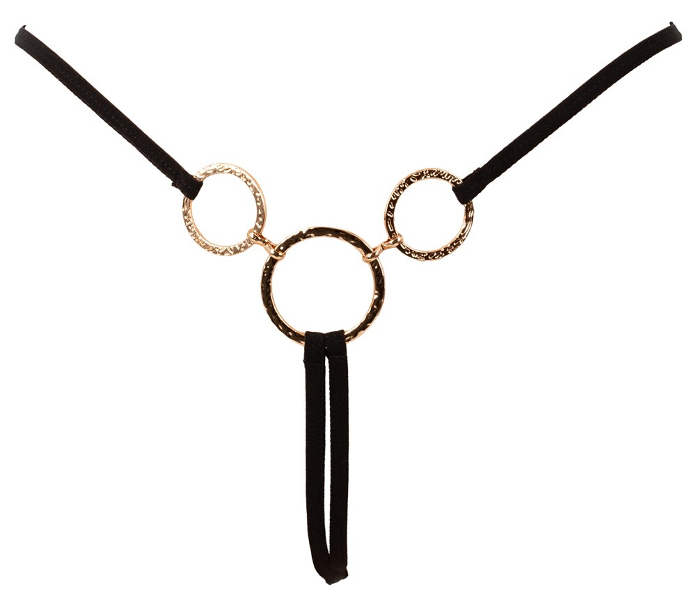 Ouvert-String mit Schmuckringen