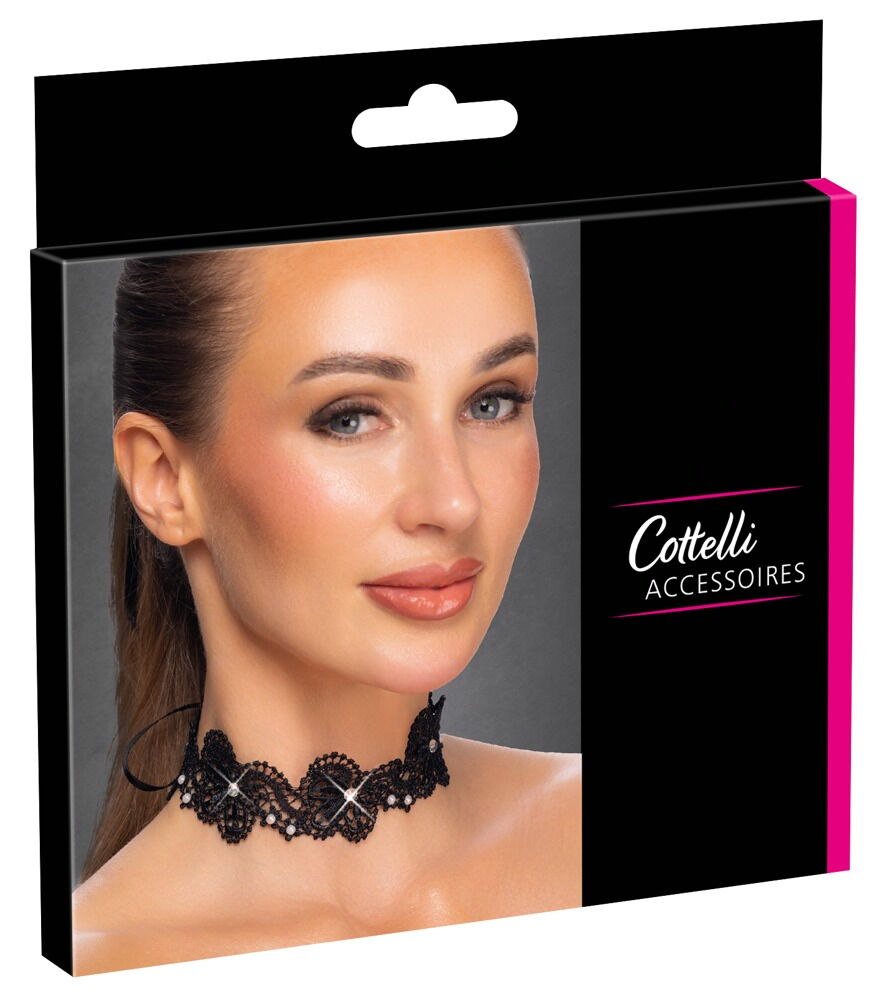 Halsband aus Stickerei in Spitzenoptik