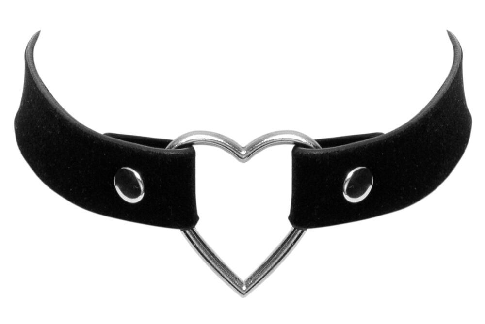 Halsband mit Metallherz