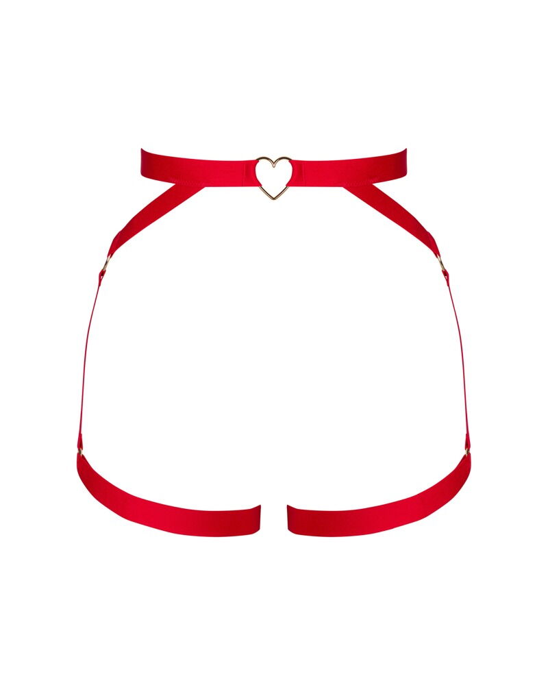 Harness „Elianes“ aus roten weichen Stretchriemen