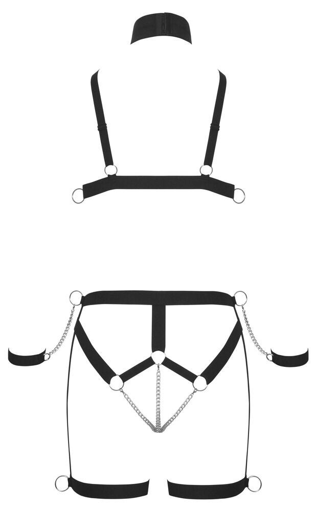 Harness-Set inklusive Hals- und Handfesseln