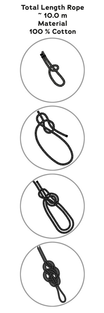 Bondageseil aus Baumwolle, Ø 0,7 cm