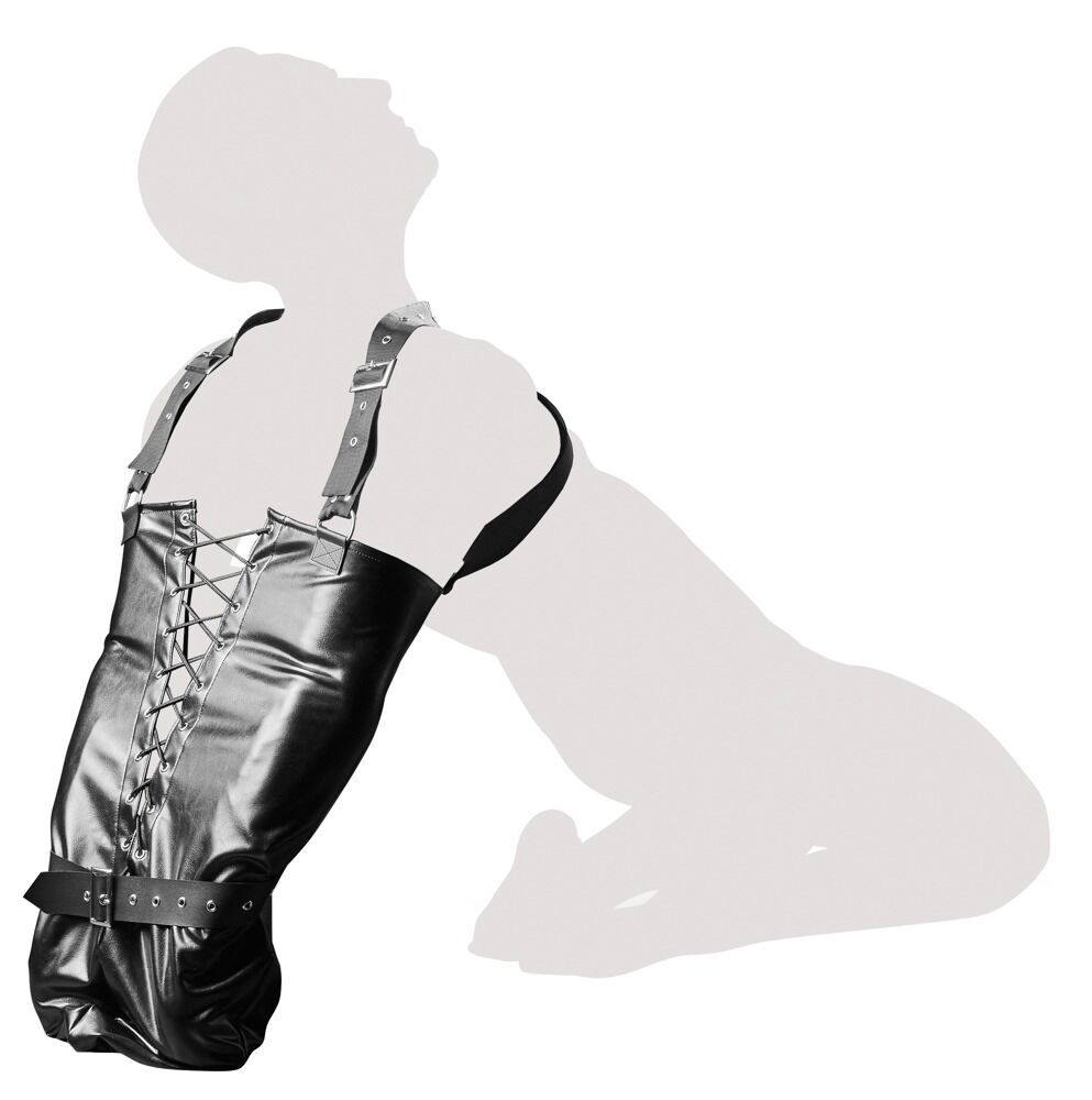 Armsack aus Lederimitat mit verstellbaren Schulterriemen