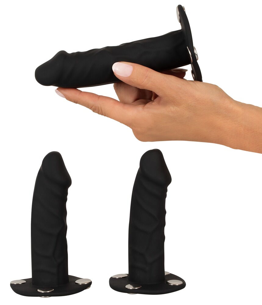 Strap-on-String plus 3 abnehmbare Silikon-Dildos