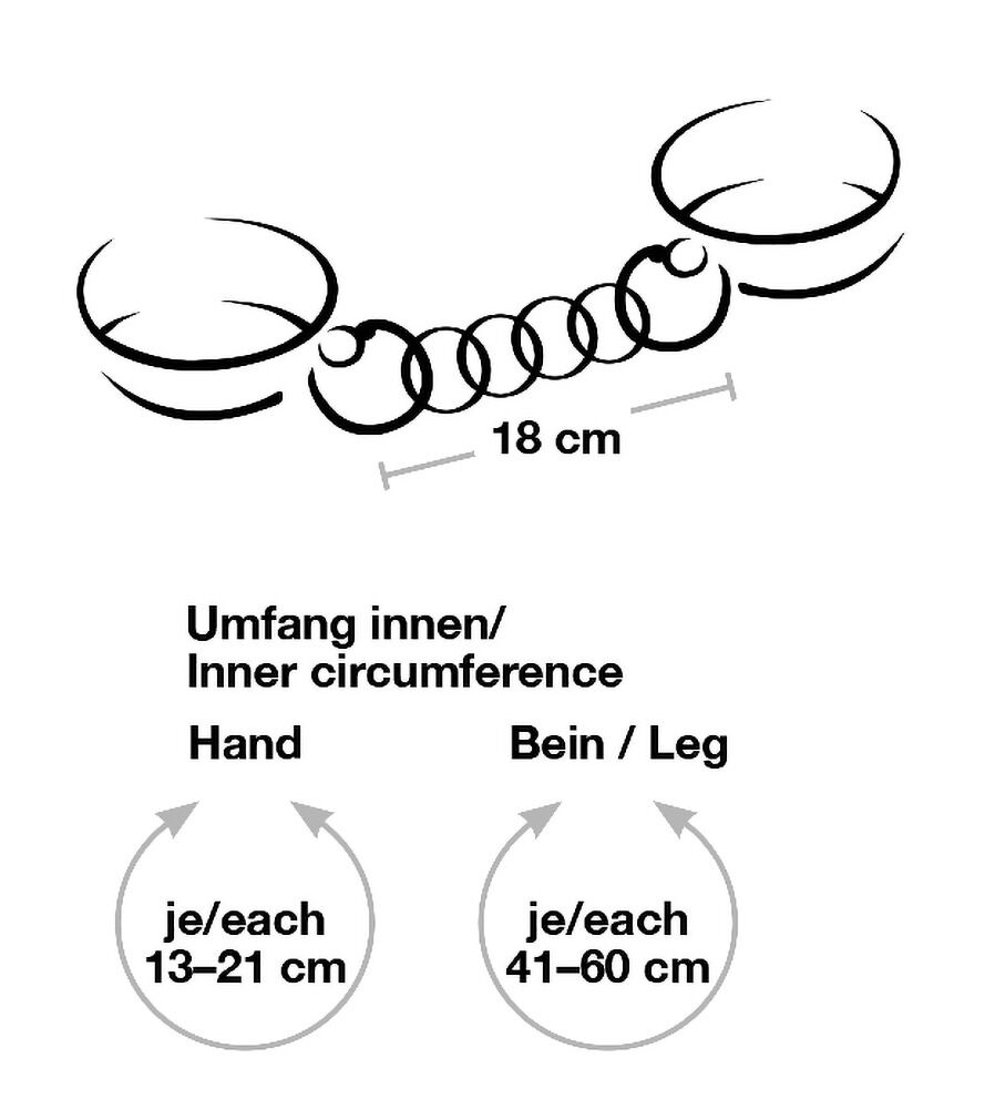 Hand-Bein-Fessel, 1 Paar, gepolstert, verstellbar