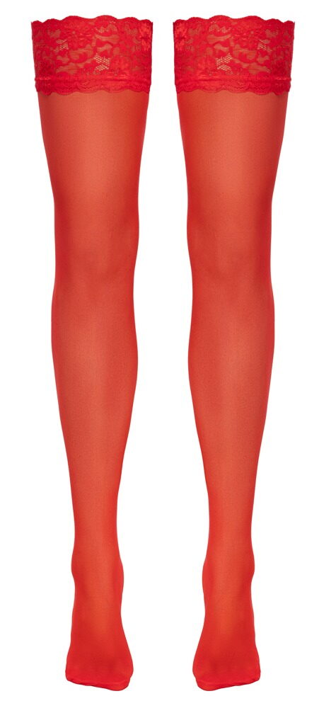 Straps-Strümpfe mit elastischem 9-cm-Spitzenabschluss