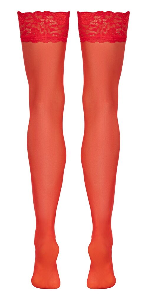 Straps-Strümpfe mit elastischem 9-cm-Spitzenabschluss