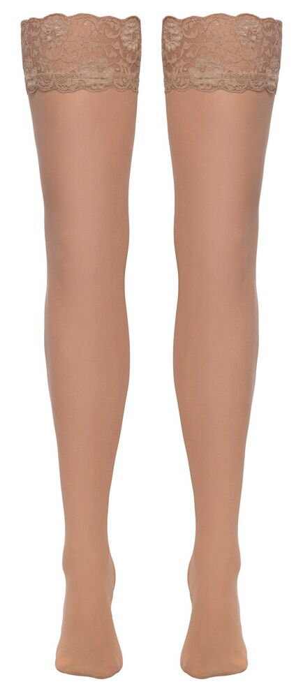 Straps-Strümpfe mit elastischem 9-cm-Spitzenabschluss