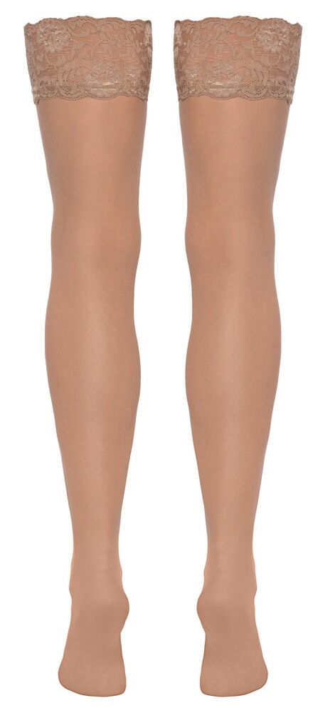 Straps-Strümpfe mit elastischem 9-cm-Spitzenabschluss