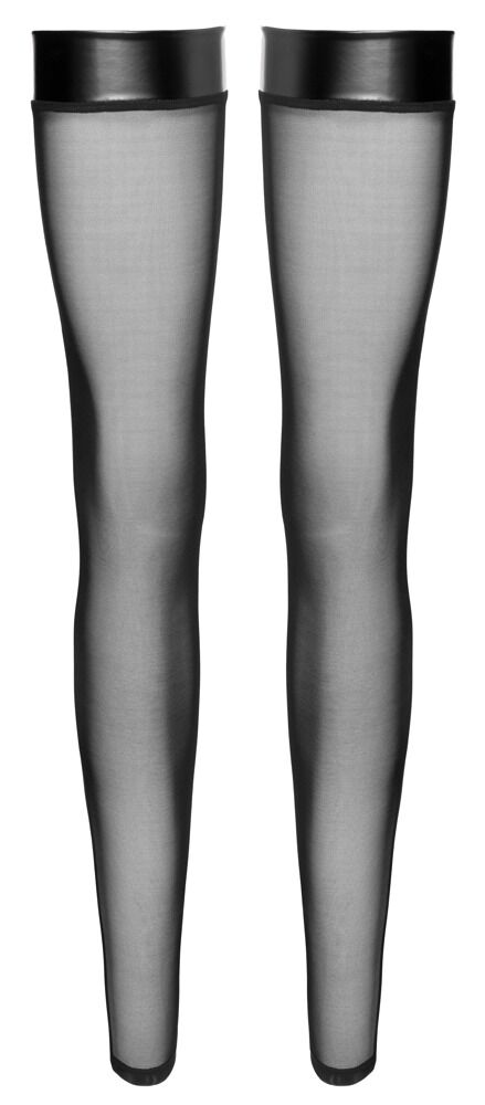 Overknees mit Glitzerstein-Naht