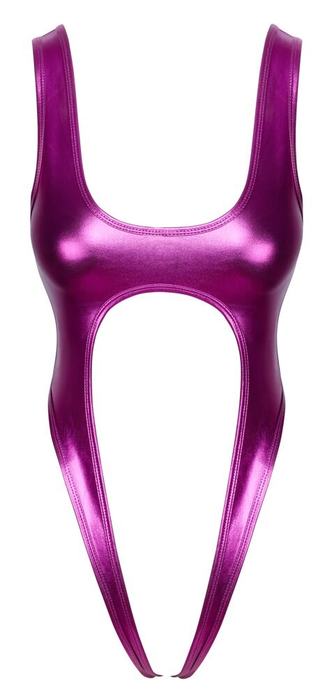 Ouvert-Body in schillerndem Metallic-Pink