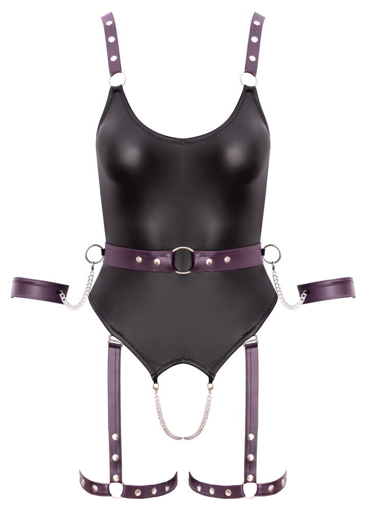 Straps-Body inklusive Gürtel mit Soft-Armfesseln