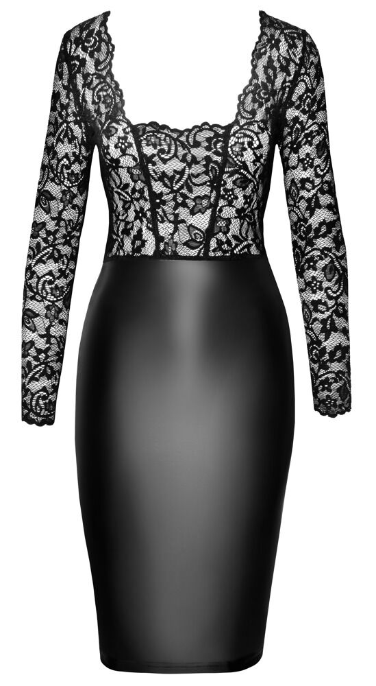 Kleid „Libido“ aus Spitze mit Rockteil im Powerwetlook