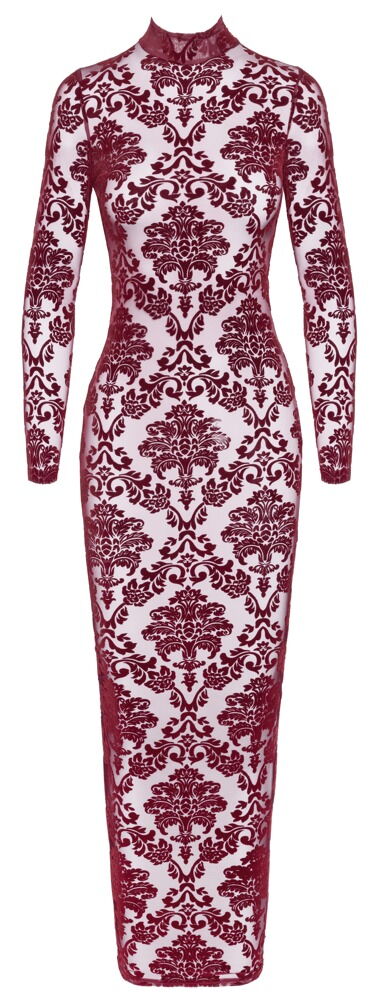 Kleid „Kink Royal“ mit Samtflockprint-Ornamenten