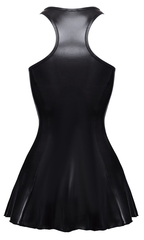 Minikleid im schwarzen Wetlook
