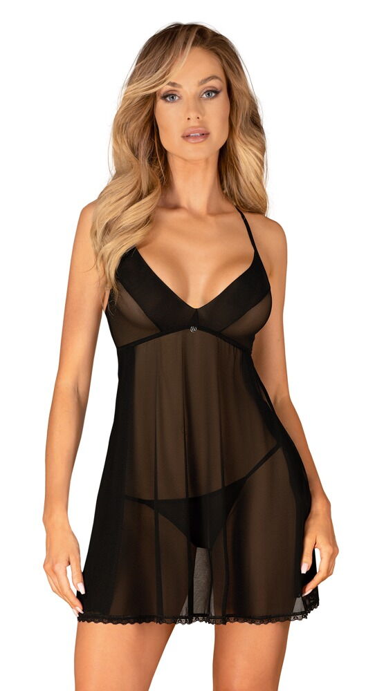 Babydoll plus String „Latinesa“ in zarter Transparenz