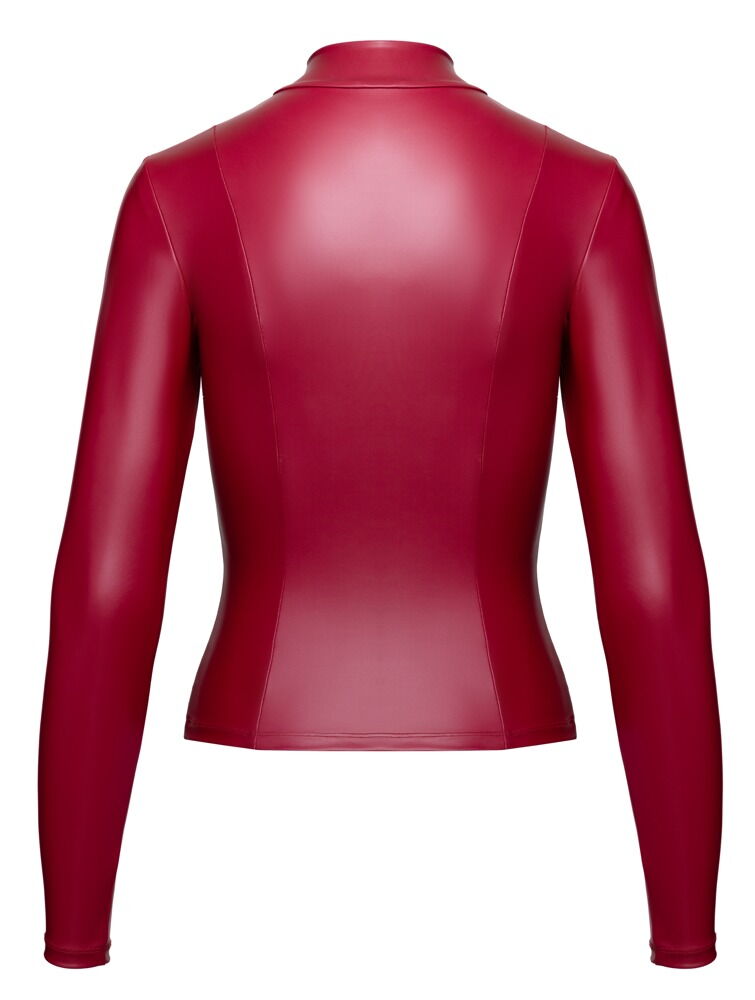 Langarm-Top im roten Mattlook