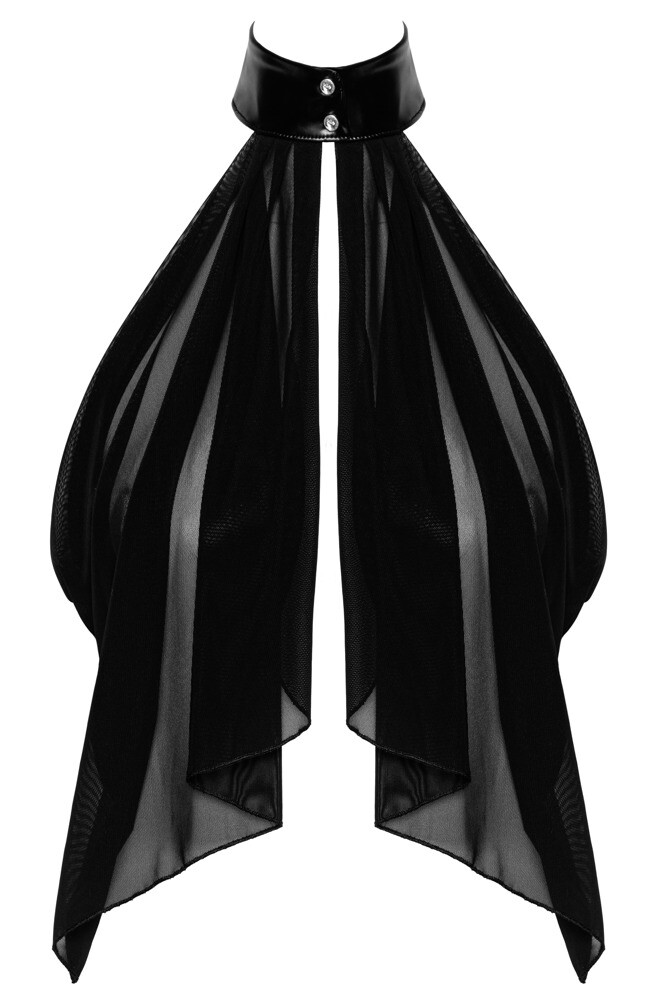 Transparent-Top „Orgia“ mit Halsband-Neckholder