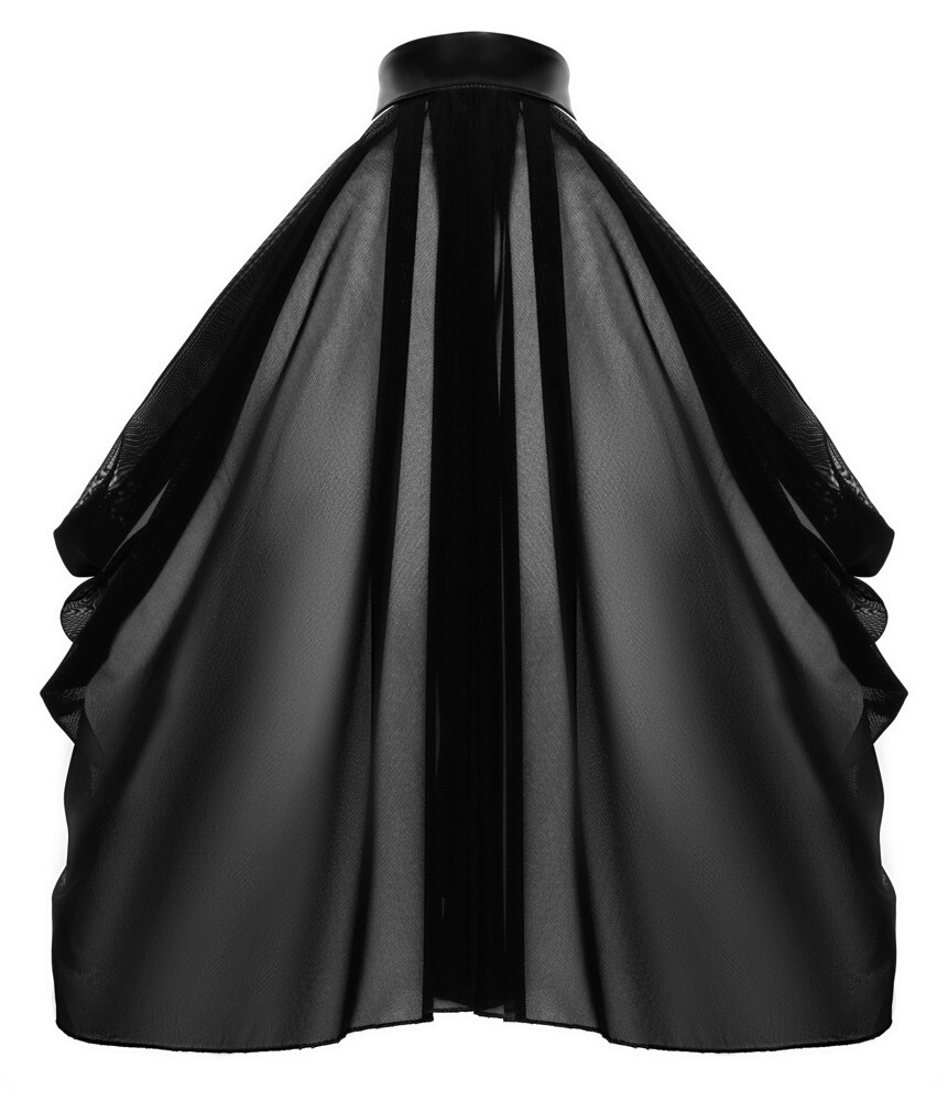 Transparent-Top „Orgia“ mit Halsband-Neckholder