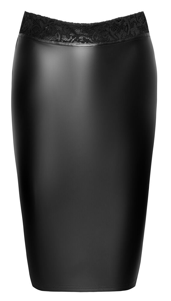 Rock „Libido Exclusive" im edlem Powerwetlook (vorne) mit Spitze (hinten)