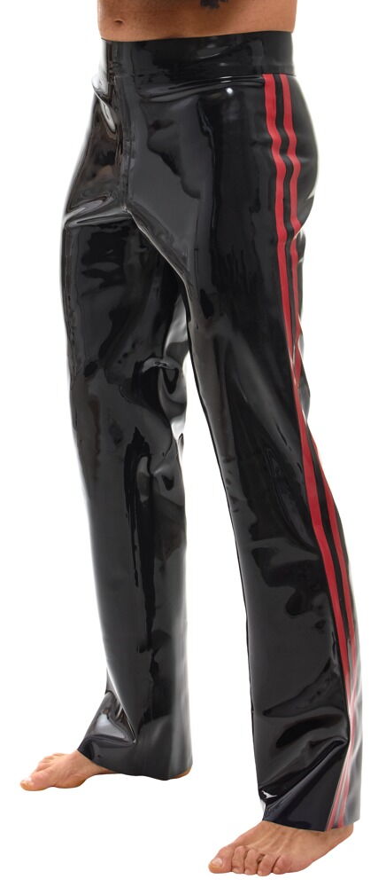 Latex-Hose mit ausgestelltem Bein