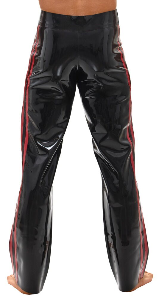 Latex-Hose mit ausgestelltem Bein