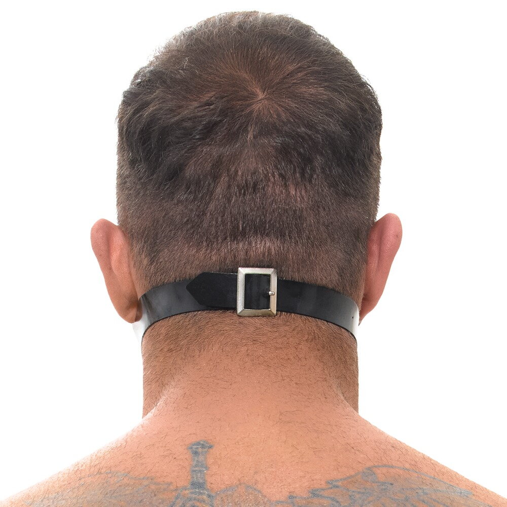 Latex-Knebelmaske mit Mundrohr