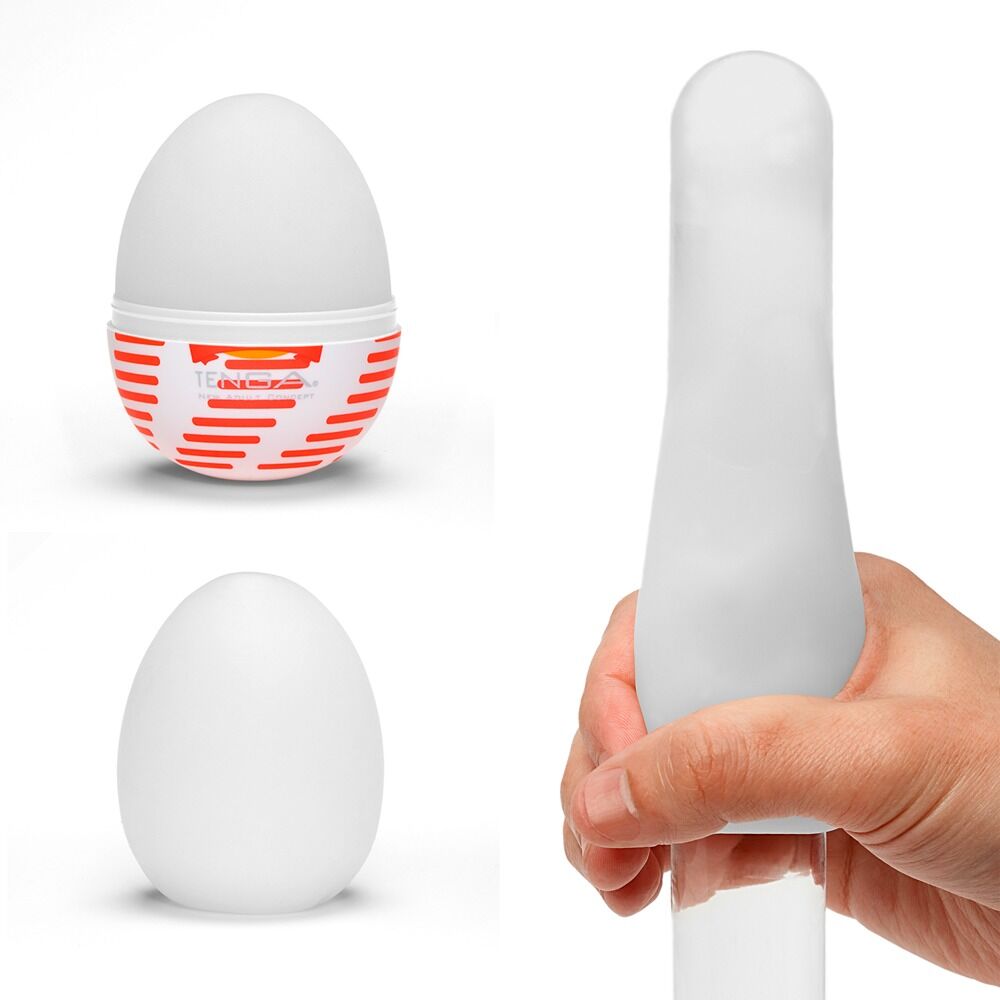 Masturbator „Egg Tube“ mit gerippter Wellen-Stimulationsstruktur