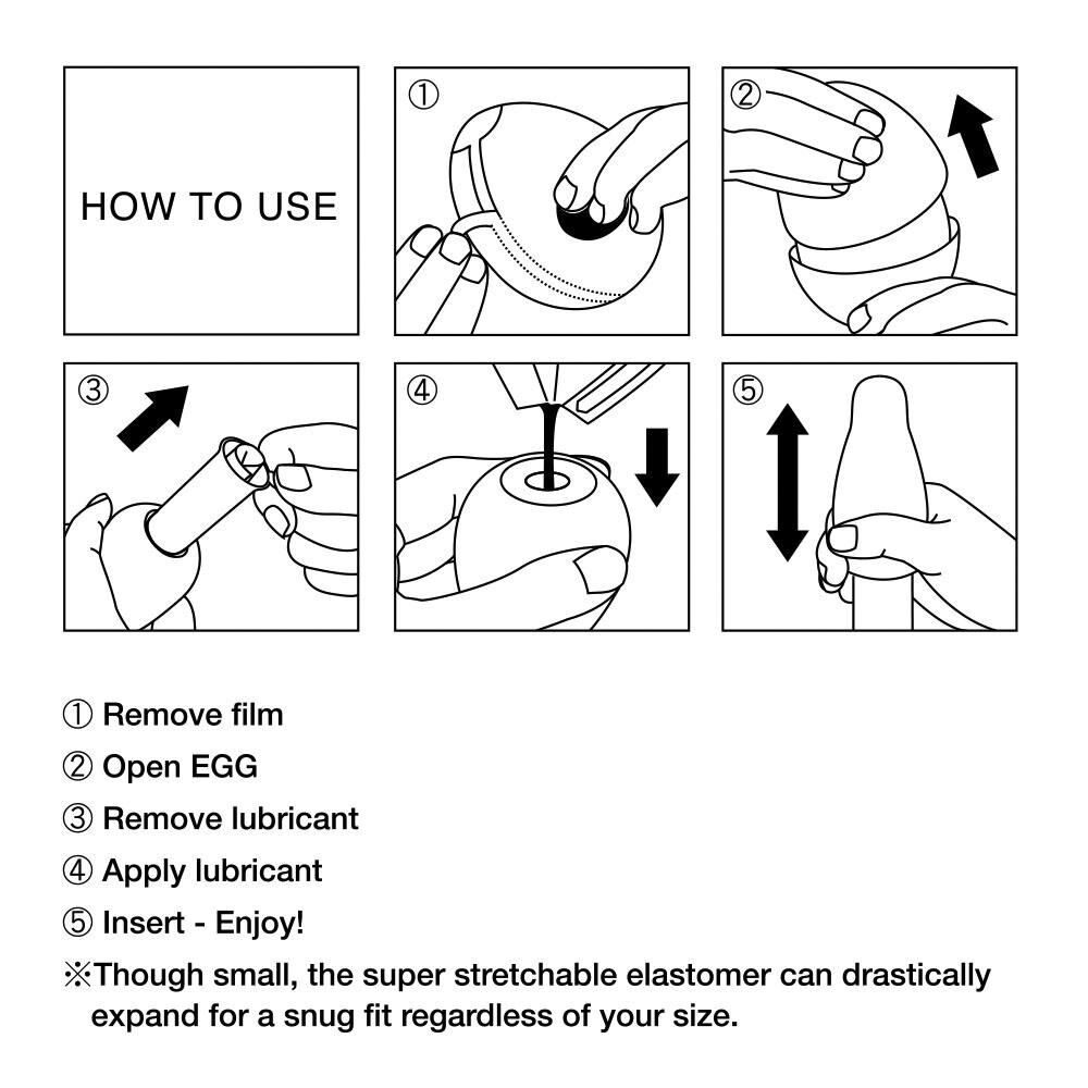 Masturbator „Egg Tube“ mit gerippter Wellen-Stimulationsstruktur