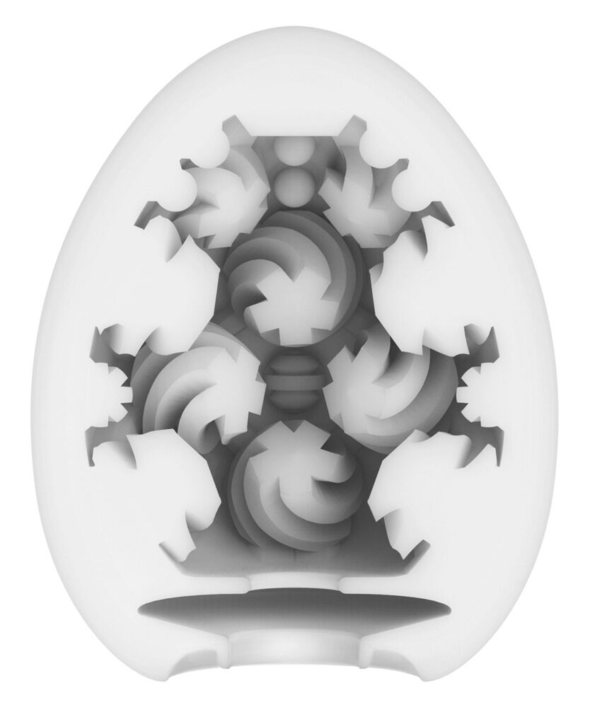 Masturbator „Egg Curl“ mit gerippter Spiralkugel-Stimulationsstruktur