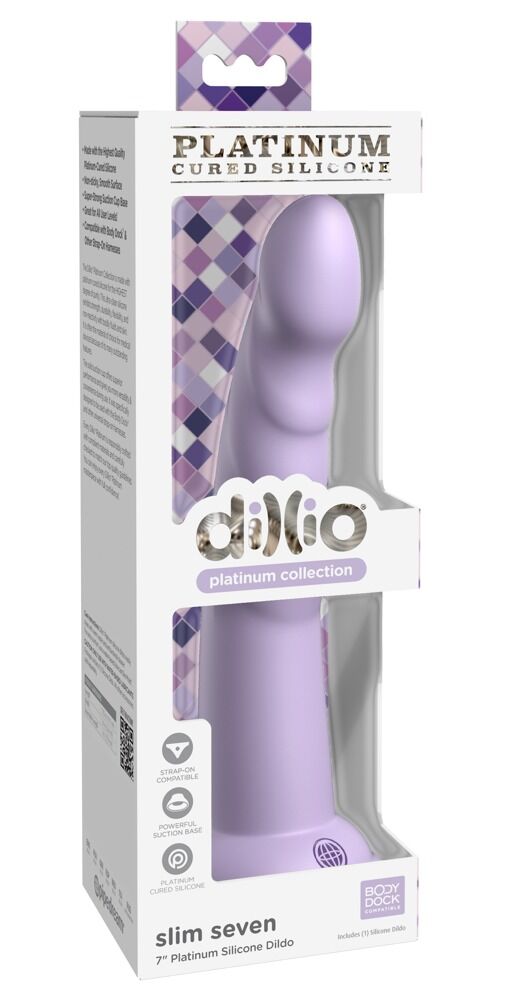 Dildo „Slim Seven“ mit Saugfuß, Strap-on kompatibel