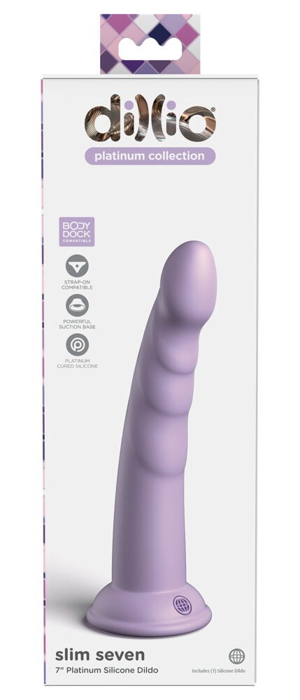 Dildo „Slim Seven“ mit Saugfuß, Strap-on kompatibel