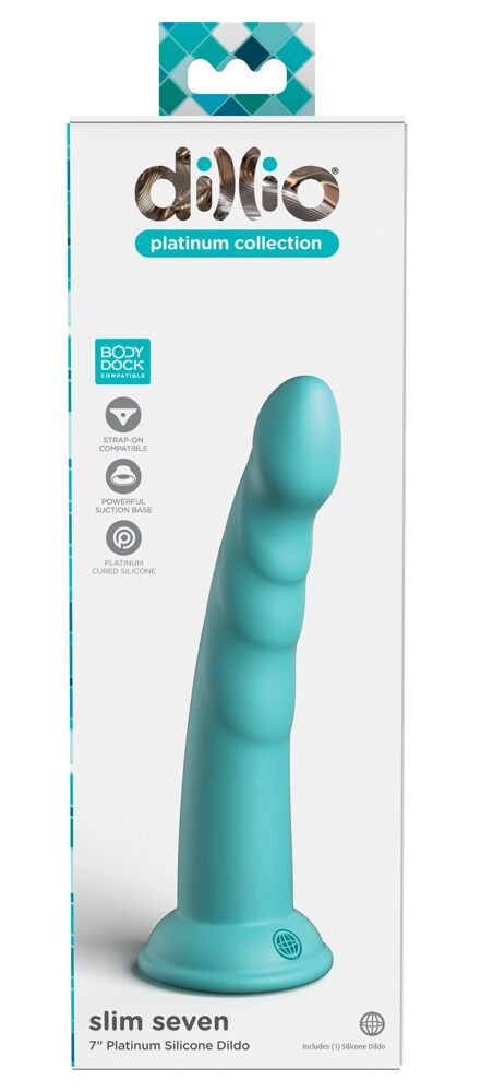 Dildo „Slim Seven“ mit Saugfuß, Strap-on kompatibel