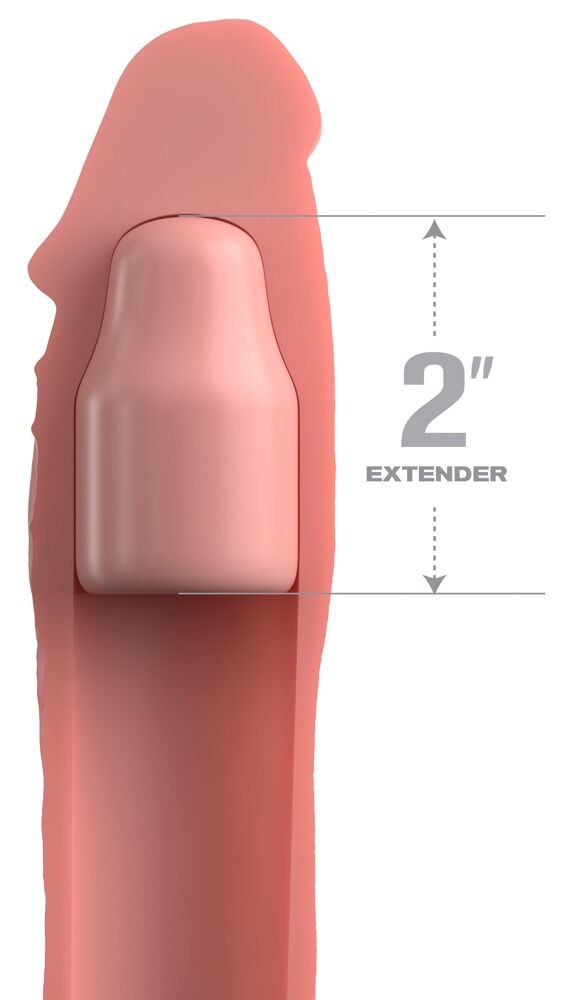 Penishülle „2“ Silicone X-tension with Strap“ mit Hodenring