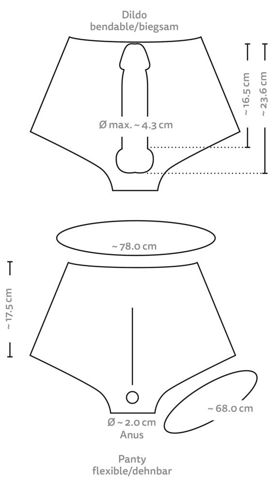 Silikon-Pants „Ultra Realistic" mit Penis und Hoden