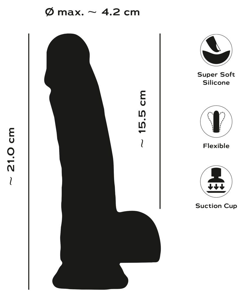 Naturdildo „PRIDE!“ mit Saugfuß