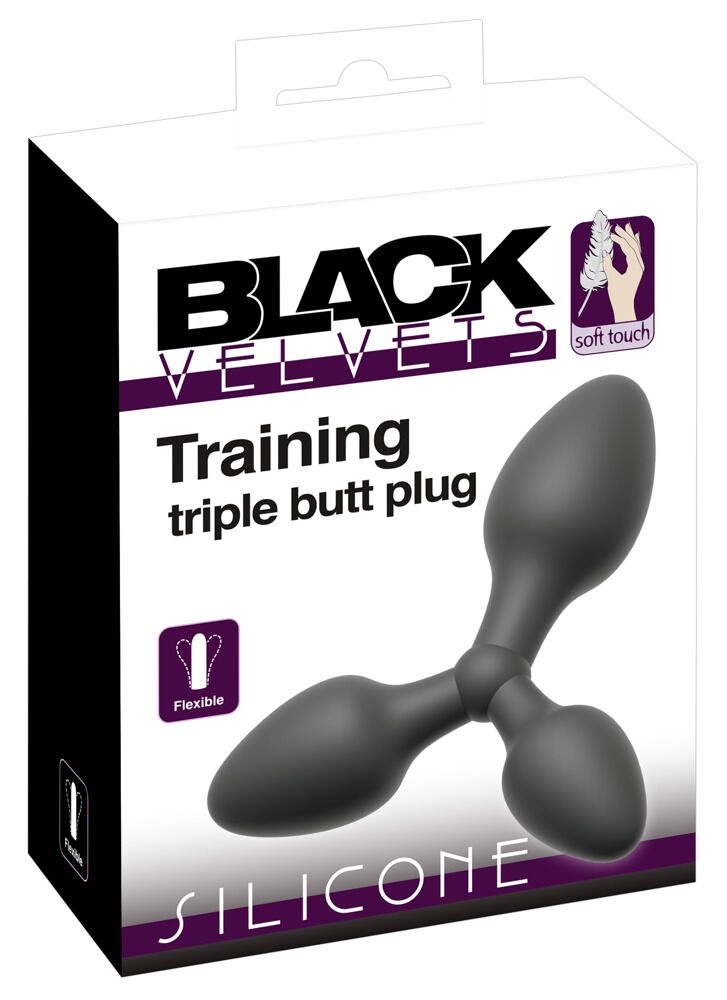 Analplug „Training triple butt plug“ aus Silikon